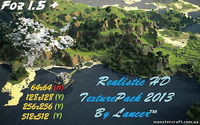 Текстур пак Big Realistic [1.5.2] [128x] скачать